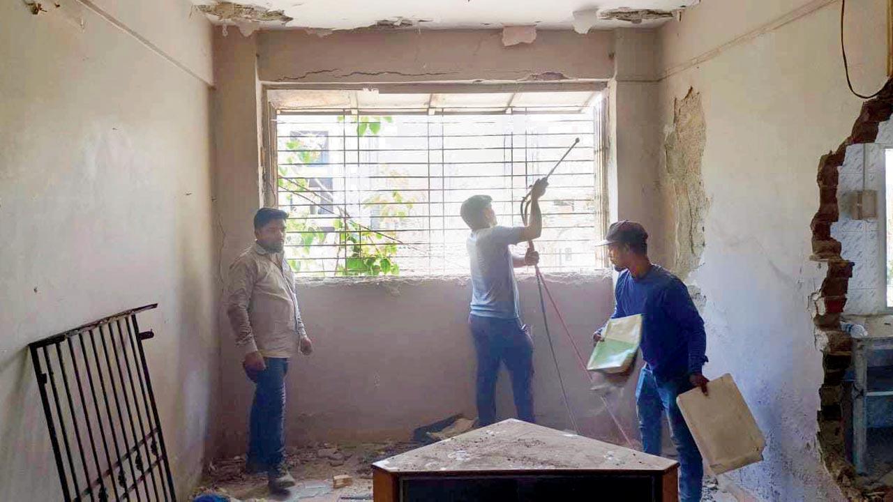 Officials of the Ulhasnagar Municipal Corporation said the demolition work at the three buildings will be over soon