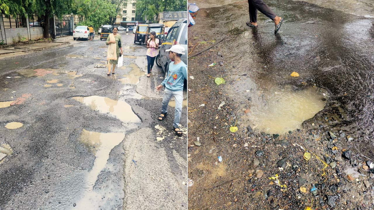 Potholes on Chandivli roads