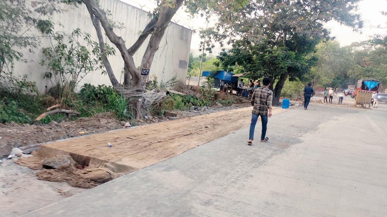 The Metro car shed boundary wall was in the way of the now-cancelled underpass.