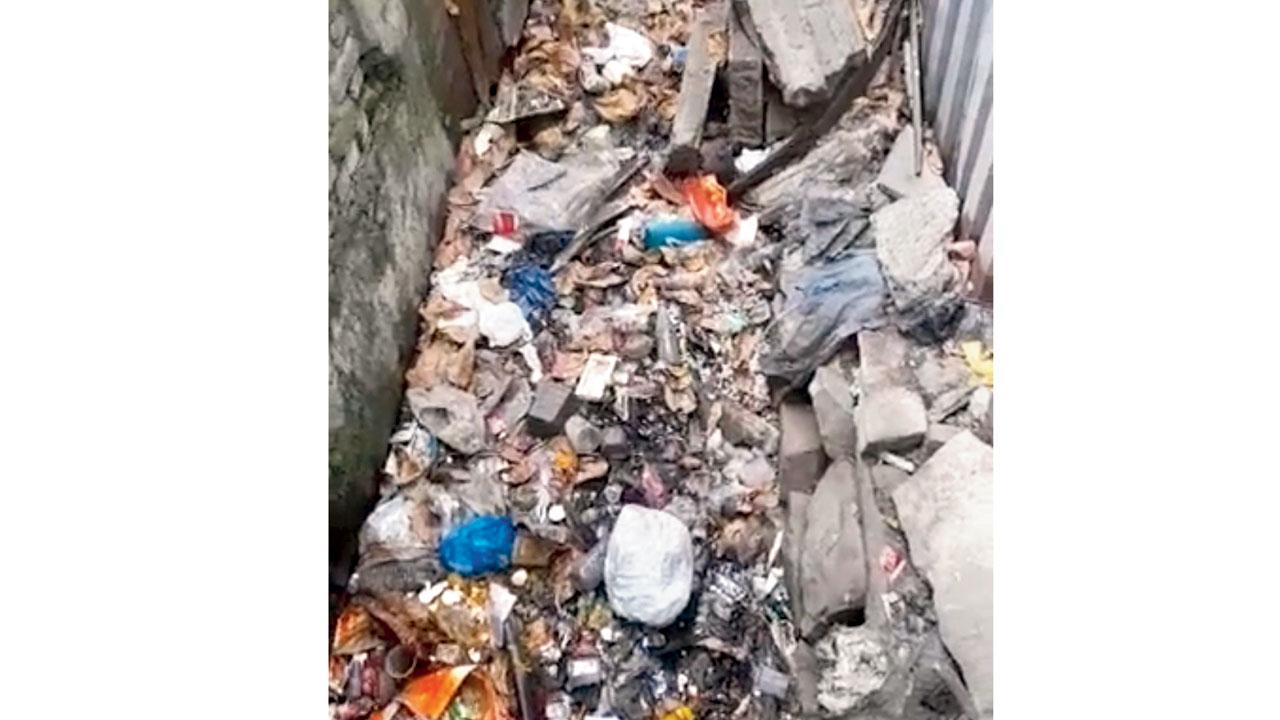 A gutter near Khairani Road, Kurla