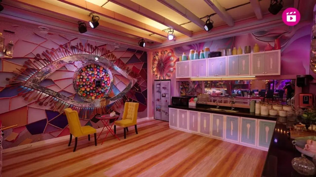 Designers Omung Kumar B. and Vanita Omung Kumar have curated a beautiful house for the contestants. This season, the 'strange house' theme takes center stage with its captivating design, featuring recycled elements that redefine innovation. Right from the entrance and the bedroom to the grand dining area, every corner tells a story of artistic sustainability