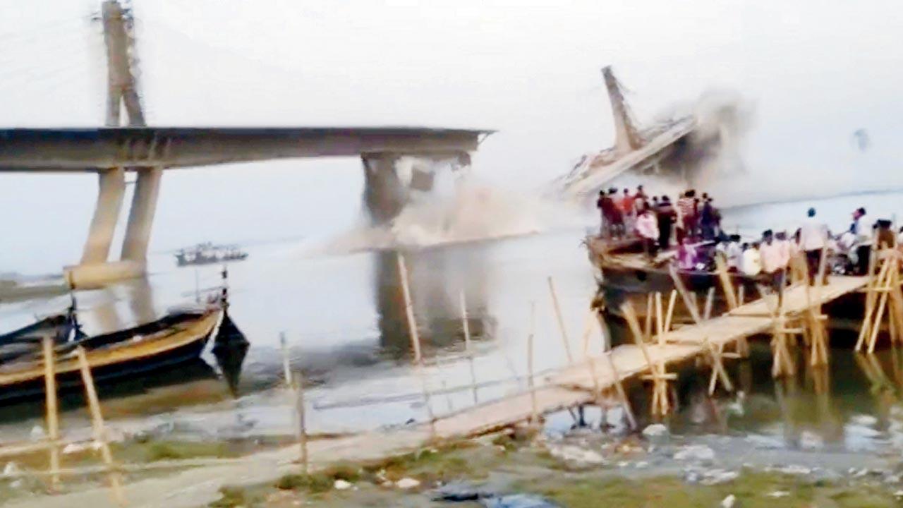 Bihar bridge collapse: Dy CM hiding truth, claims BJP