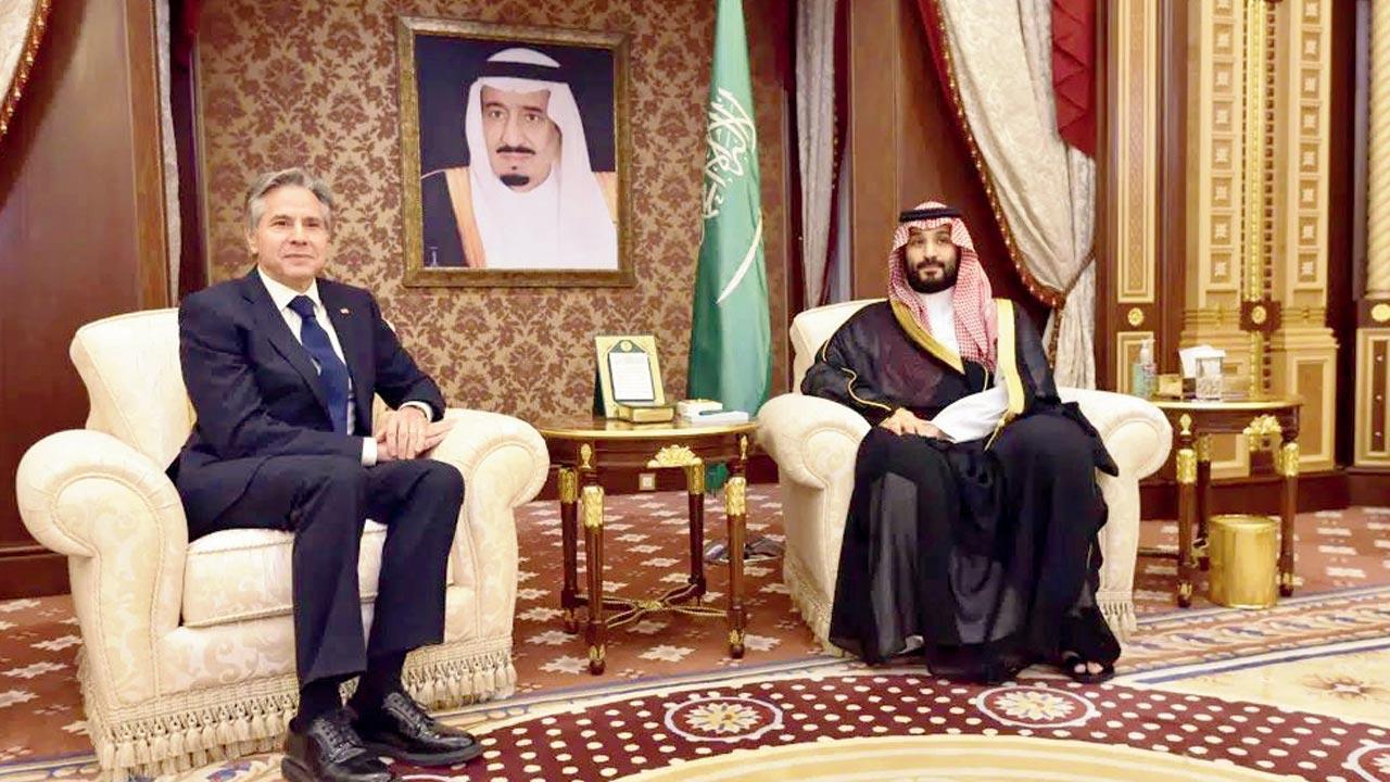 Blinken meets Saudi Crown Prince Mohammed bin Salman