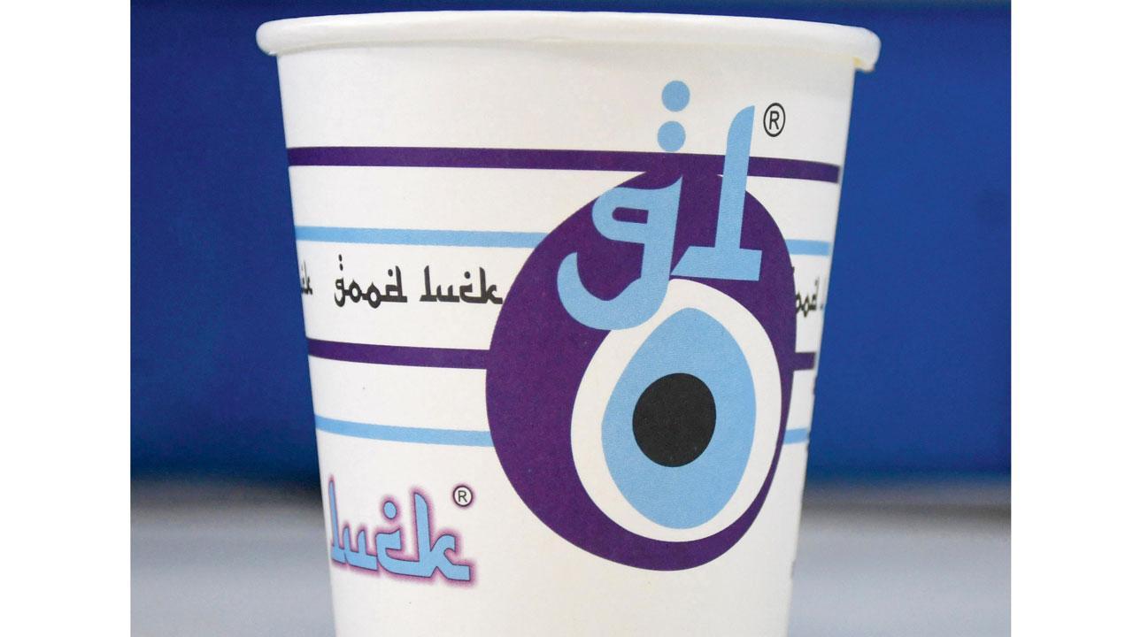Bandra’s Good Luck Restaurant’s takeaway tea cups are now personalised with their signage