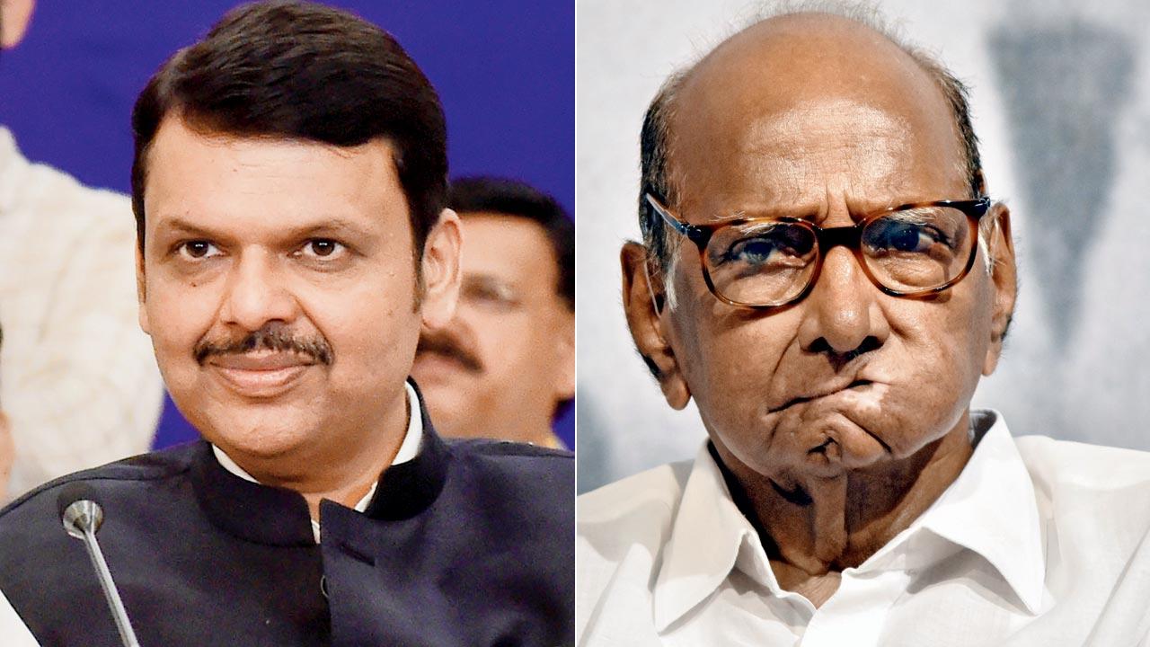 Devendra Fadnavis, deputy chief minister and Sharad Pawar, NCP chief