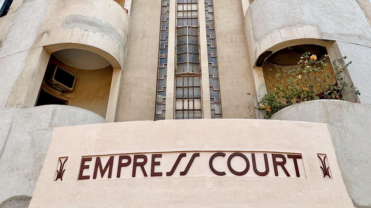 The new Empress Court lettering that is inspired from the original one, is made of metal. Pics courtesy/Art Deco Mumbai