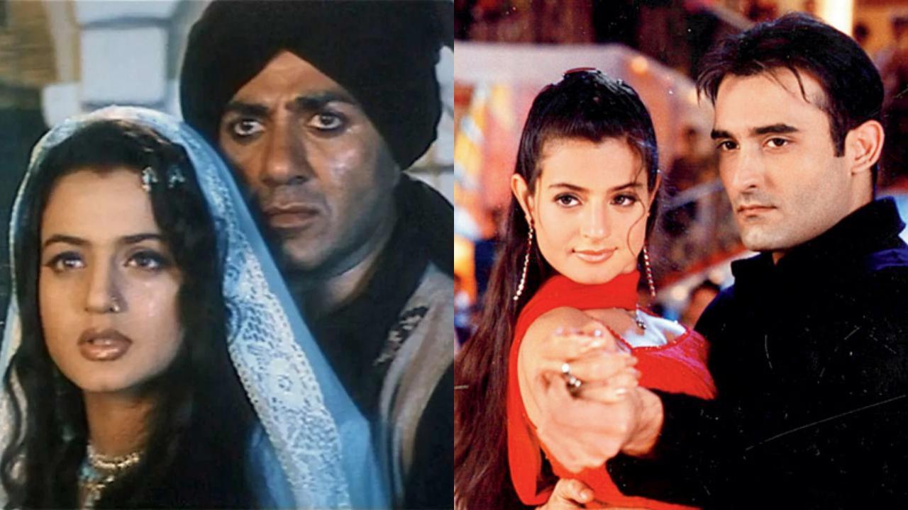 Ameesha Patel's still from 'Gadar: Ek Prem Katha' (L) and 'Humraaz' (R)