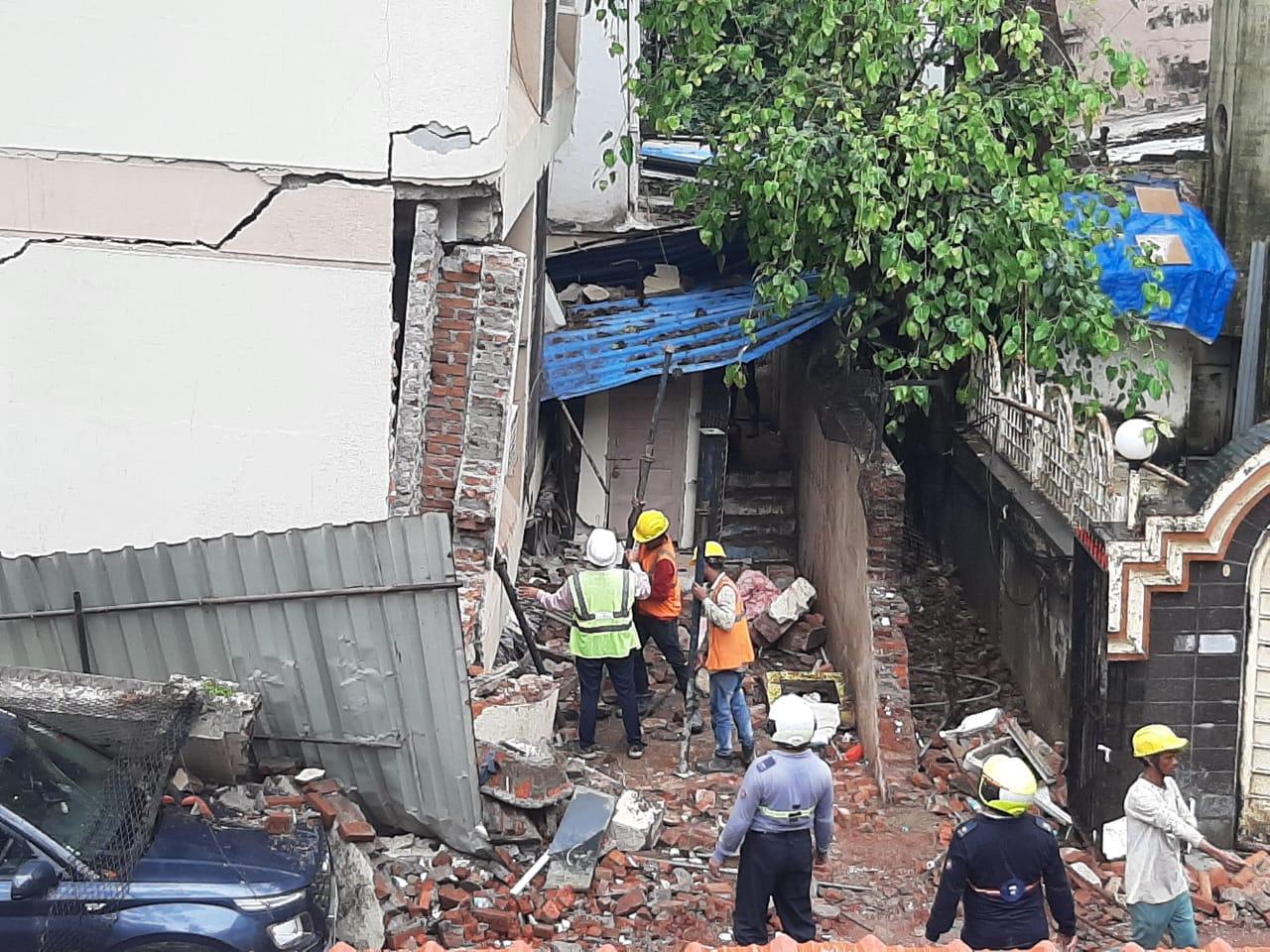 Fire brigade, police and civic personnel rushed to the spot