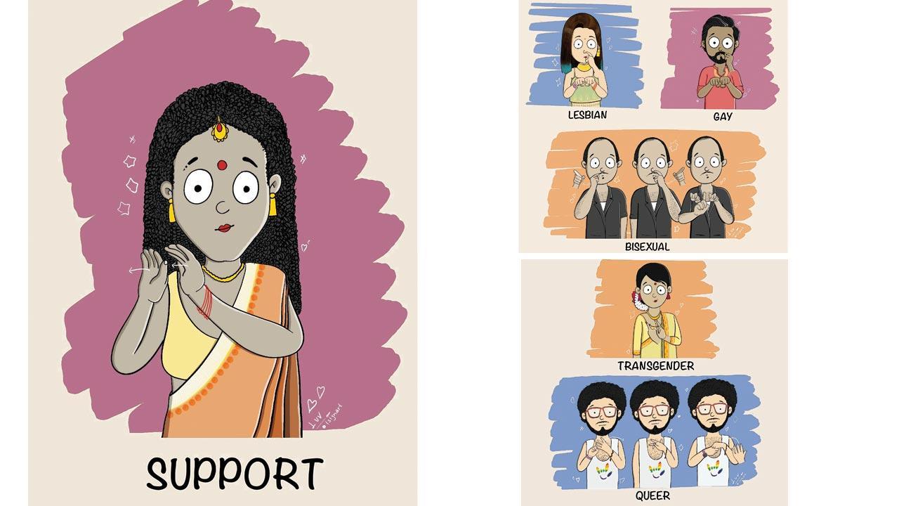 This Instagram page is a visual library of hand gestures for queer community