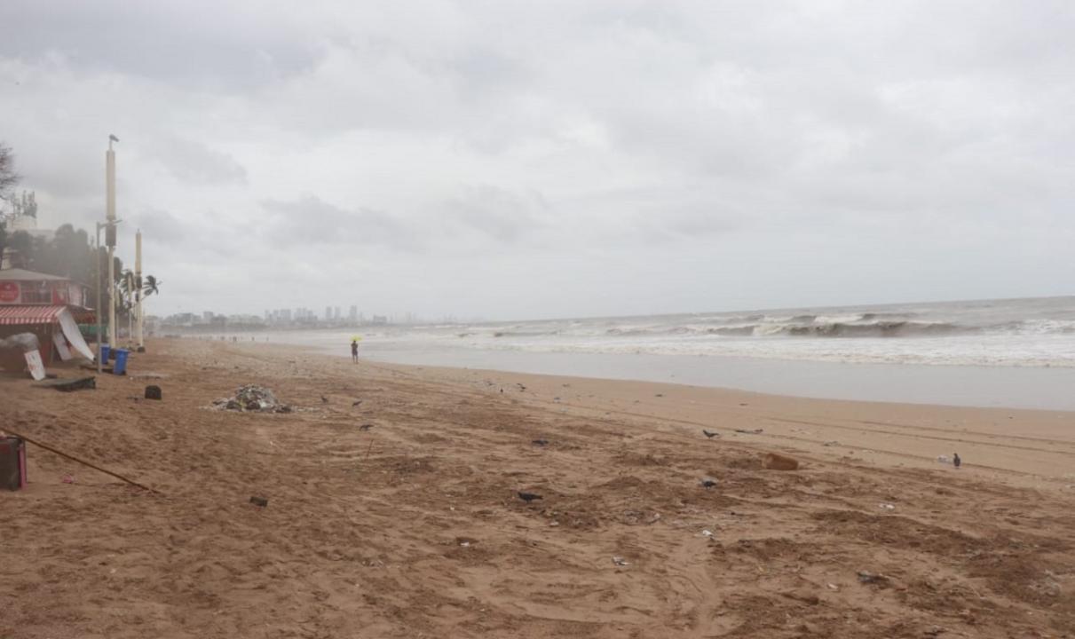 In Photos: Juhu beach closed for visitors due to high tides