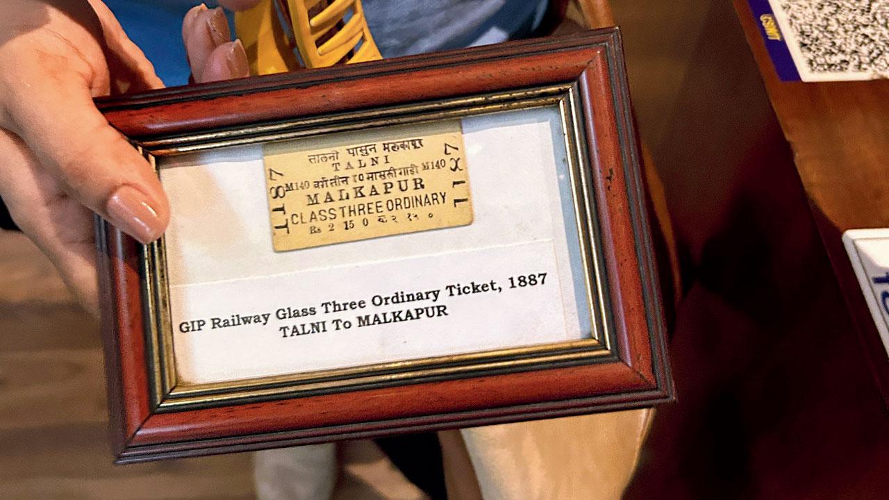 An 1887 ticket from Talni to Malkapur