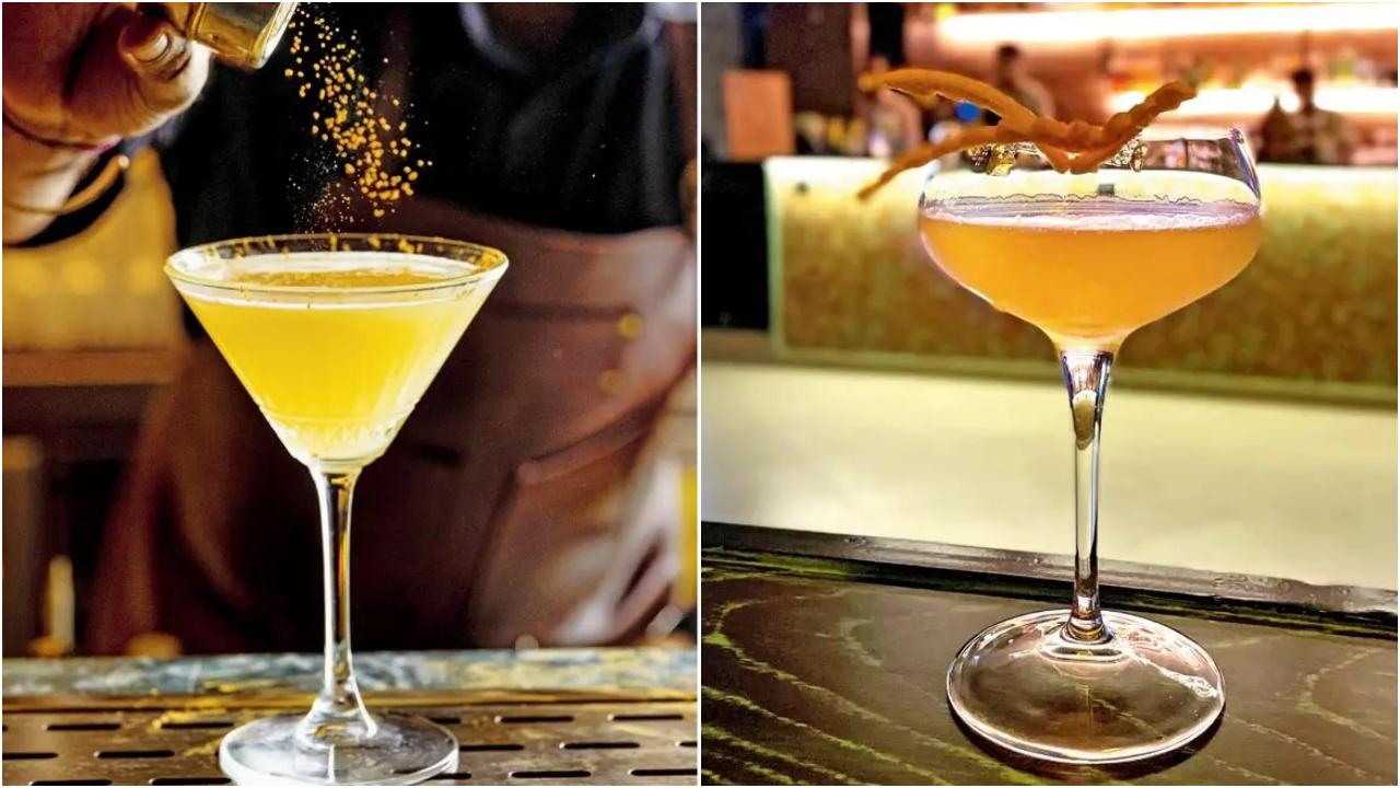 The Badmaash martini made by head mixologist Bensan Varghese is a vodka concoction that contains homemade pineapple saccharum and saffron-cardamom syrup. It is a desi twist on the classic. At The Burrow, the Breakfast Martini is an interesting mix made with gin, triple sec, orange marmalade, lime juice and sugar syrup. 