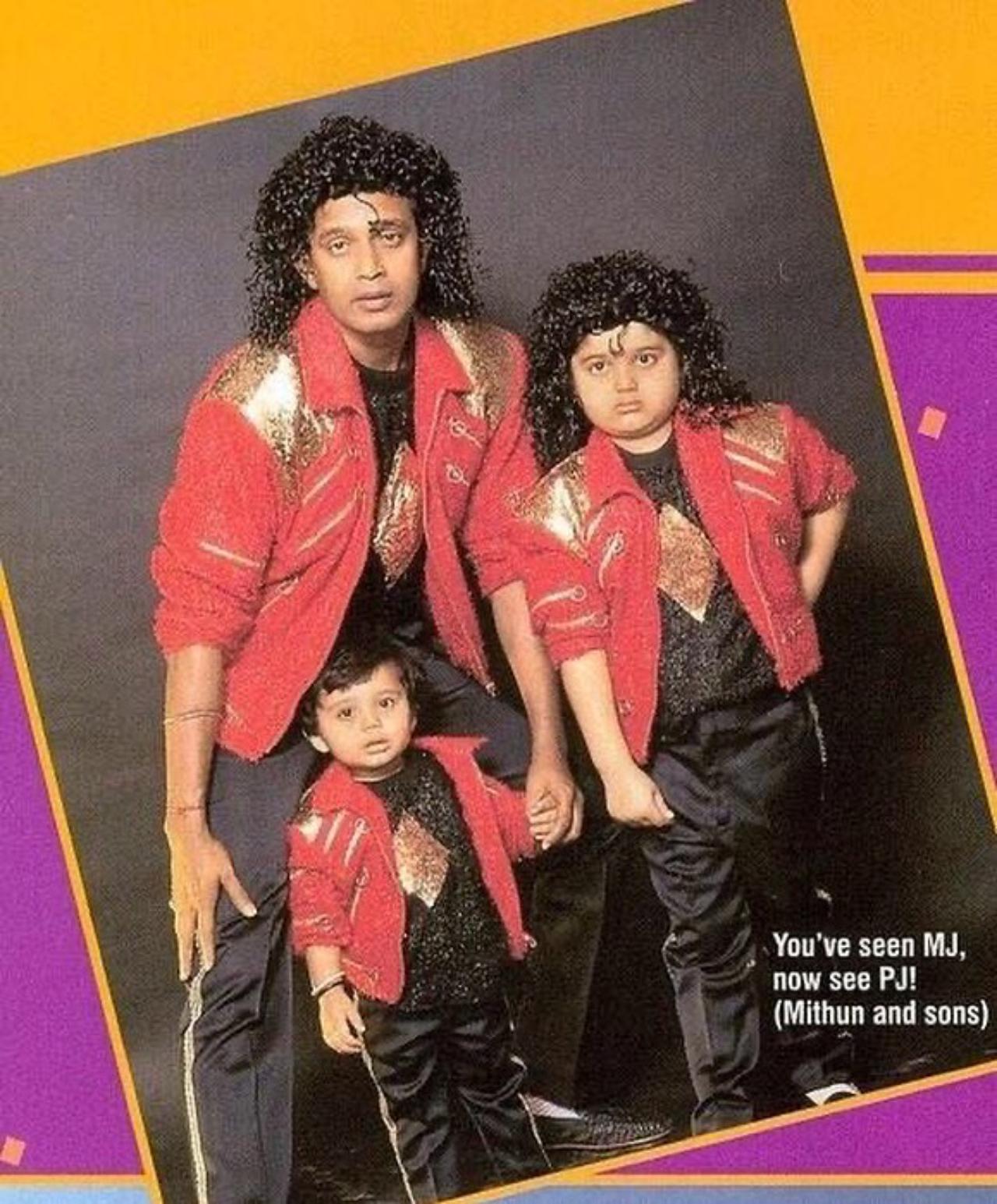 On Father's Day last year, Mithun's eldest child, Mahaakshay took to his Instagram handle to share this gem of a picture. 
