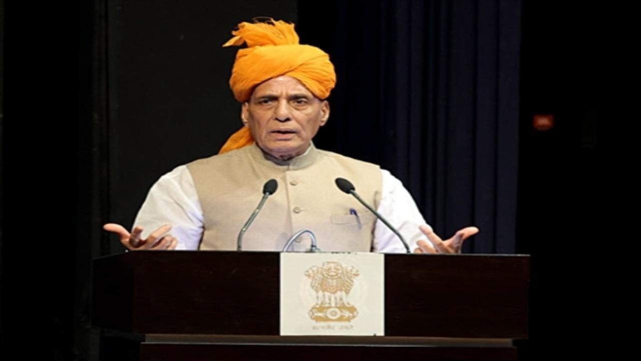 India is getting more powerful and can hit terror networks on this side of the border as well as across it if the need arises, Defence Minister Rajnath Singh said on Monday. Photos/PTI/ANI