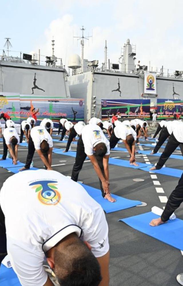 Navy`s Yoga Day celebrations