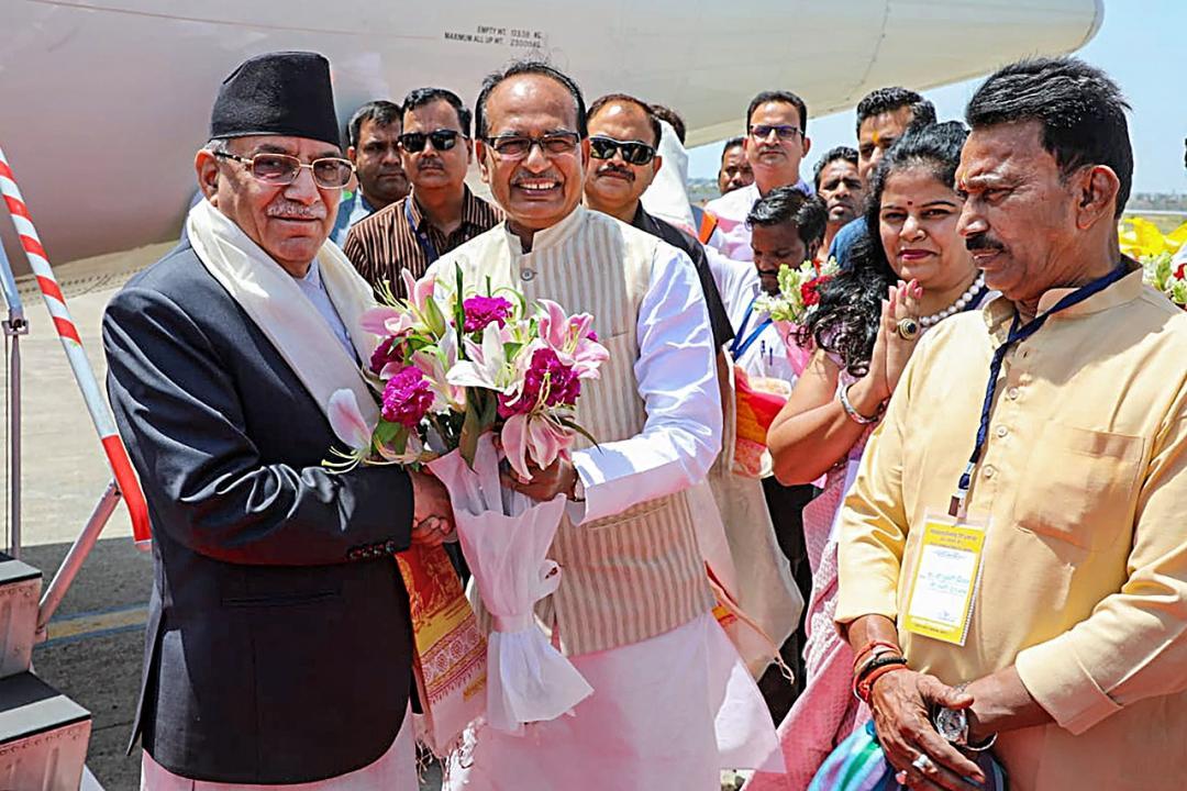 In Photos: Nepal PM arrives in Madhya Pradesh for two-day state visit