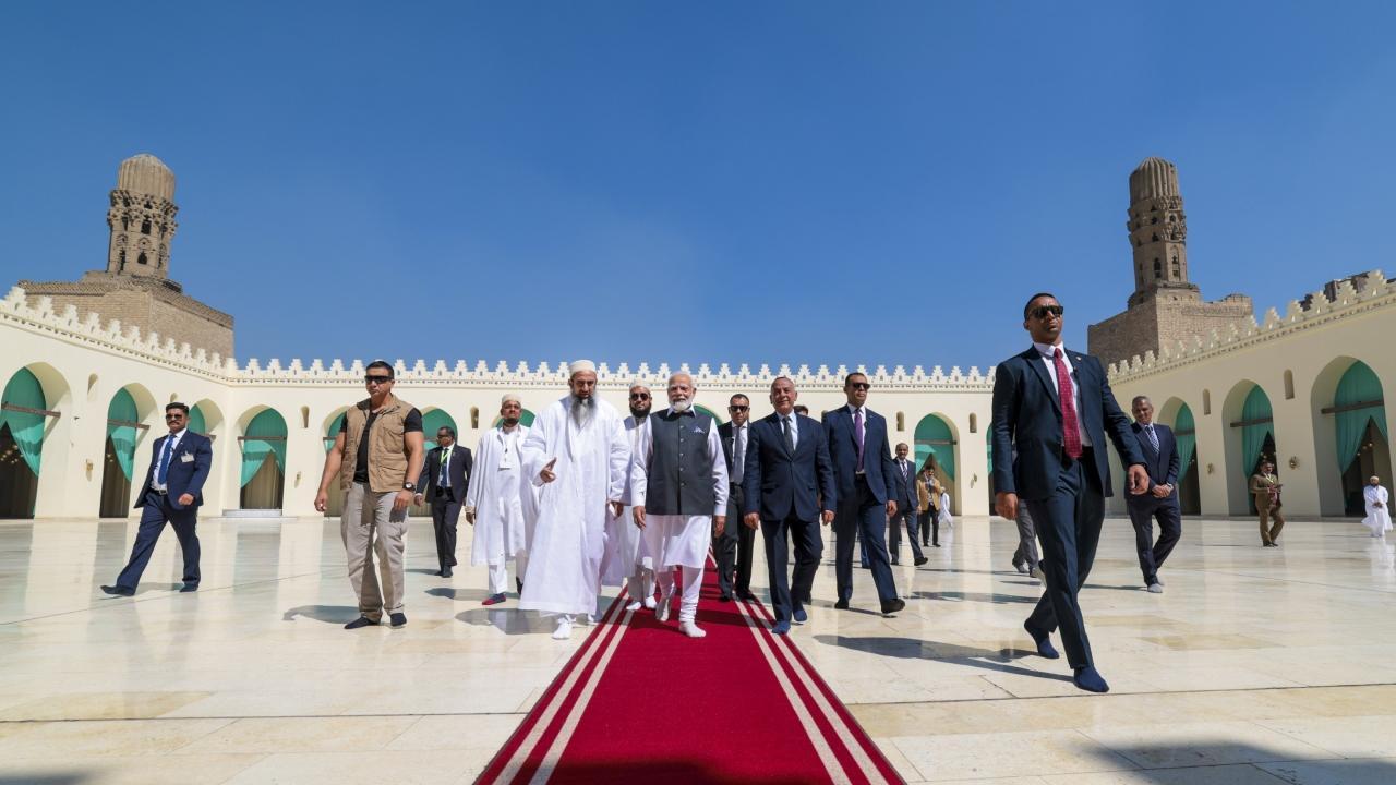 IN PHOTOS: PM Modi visits Al-Hakim mosque in Egypt's Cairo