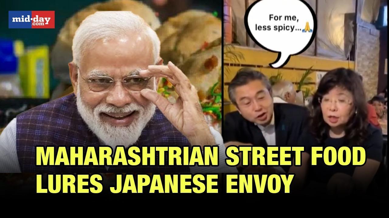 Japanese envoy indulges in Maharashtrian street food with wife, PM Modi reacts