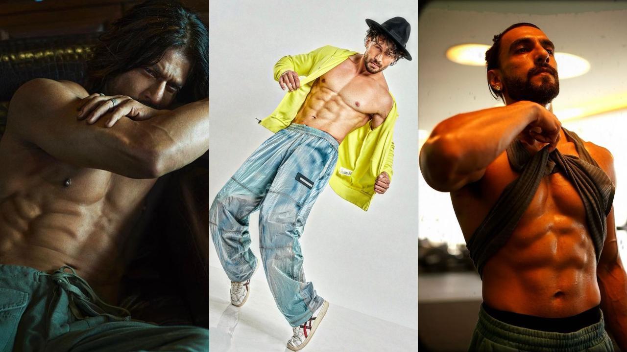 Shah Rukh Khan, Tiger Shroff and Ranveer Singh(L-R)