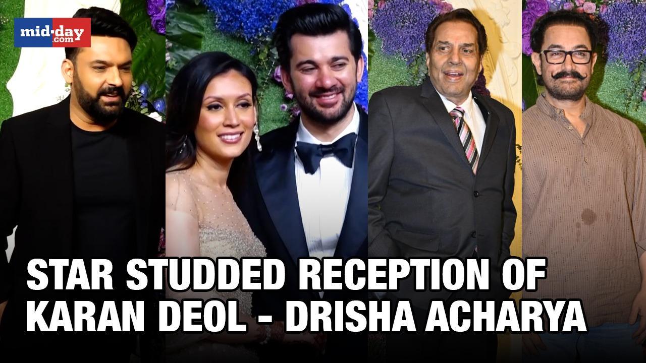 Aamir Khan, Kapil Sharma and Others At Karan Deol and Drisha Acharya Wedding Rec