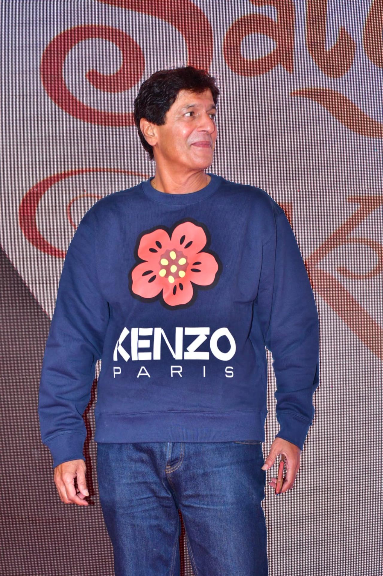 Chunky Pandey arrived solo at the screening of the film