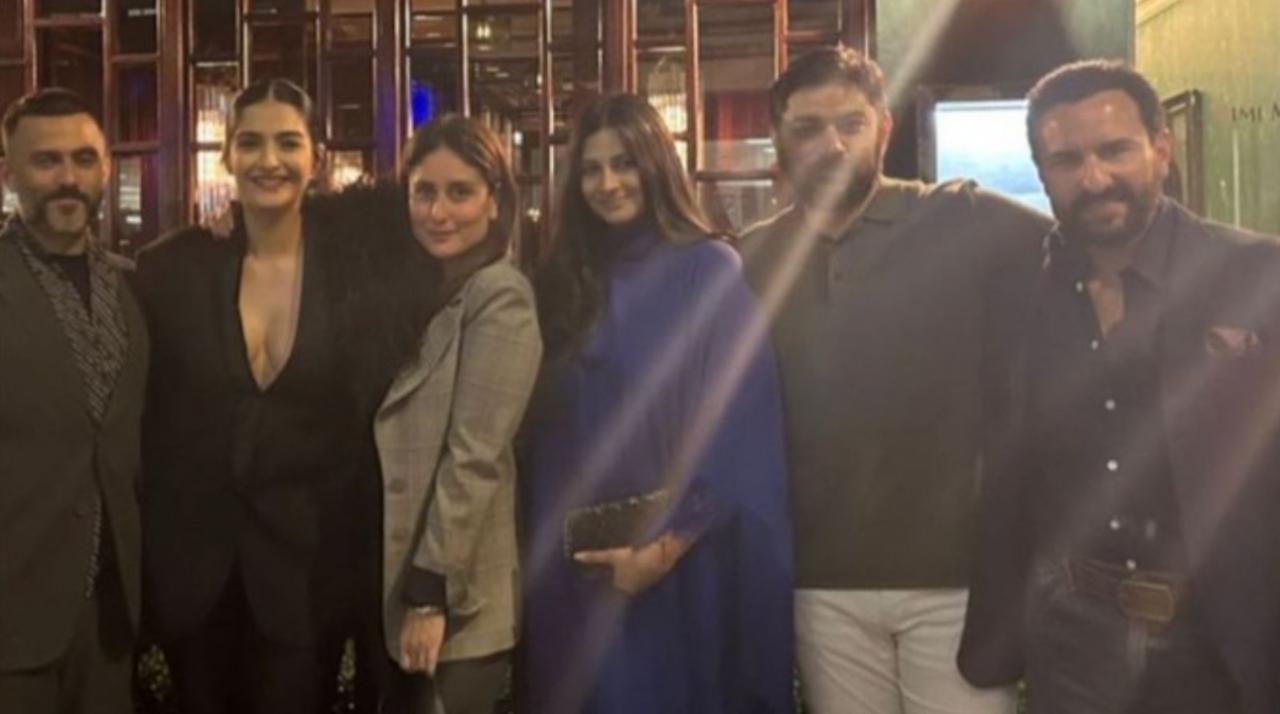 Kareena Kapoor and Saif Ali Khan enjoy a supper reunion with Rhea Kapoor and Sonam Kapoor in London