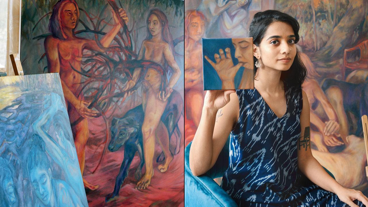 A few of Shailee Mehta’s artworks in London. Pic courtesy/Tenzing Dakpa