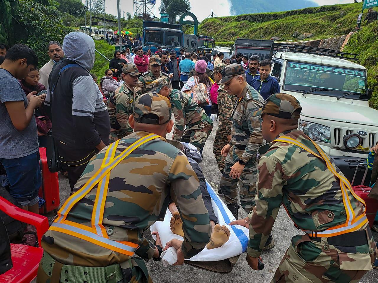 All tourists and 60 students of Namchi College have left for their respective destinations by vehicles arranged by the authorities, the North Sikkim DC said