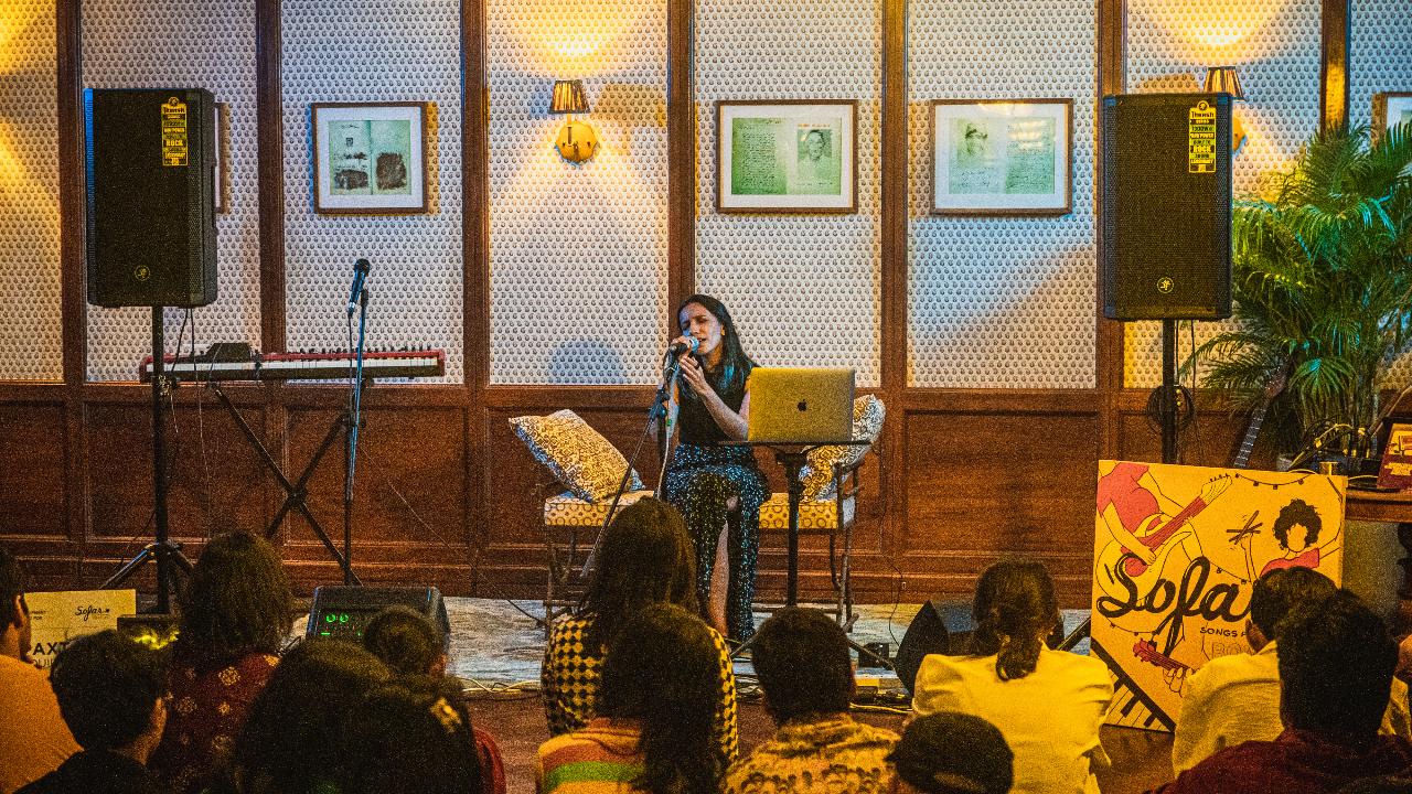 While it started out of someone's living room for Sofar Bombay, today they also host them at a museum amphitheater, an art gallery, a boutique rug store, a co-working space, even a refurbished ice factory. Mumbai-based Little Sounds also hosts them in yoga houses, basements of tech institutes, and even a woodwork workshop in Mumbai. Photo Courtesy: Abhishek Gupta/Sofar Bombay