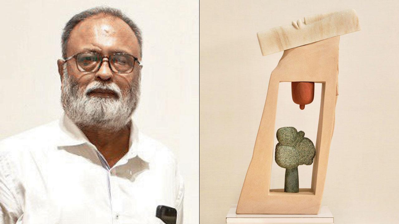 One of the stone sculptures at the recently concluded exhibition