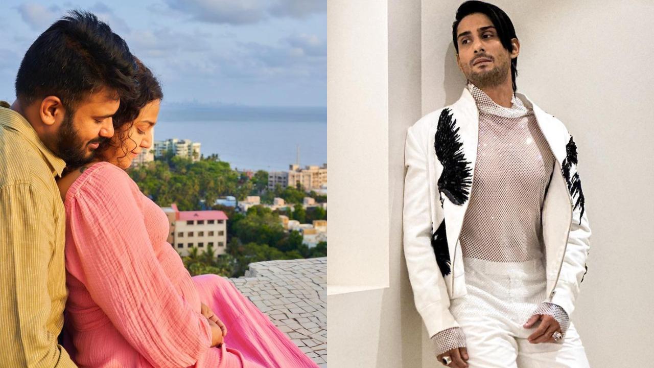 Swara Bhasker with husband Fahad Ahmad (L); Actor Prateik Babbar (R). Pic/Instagram