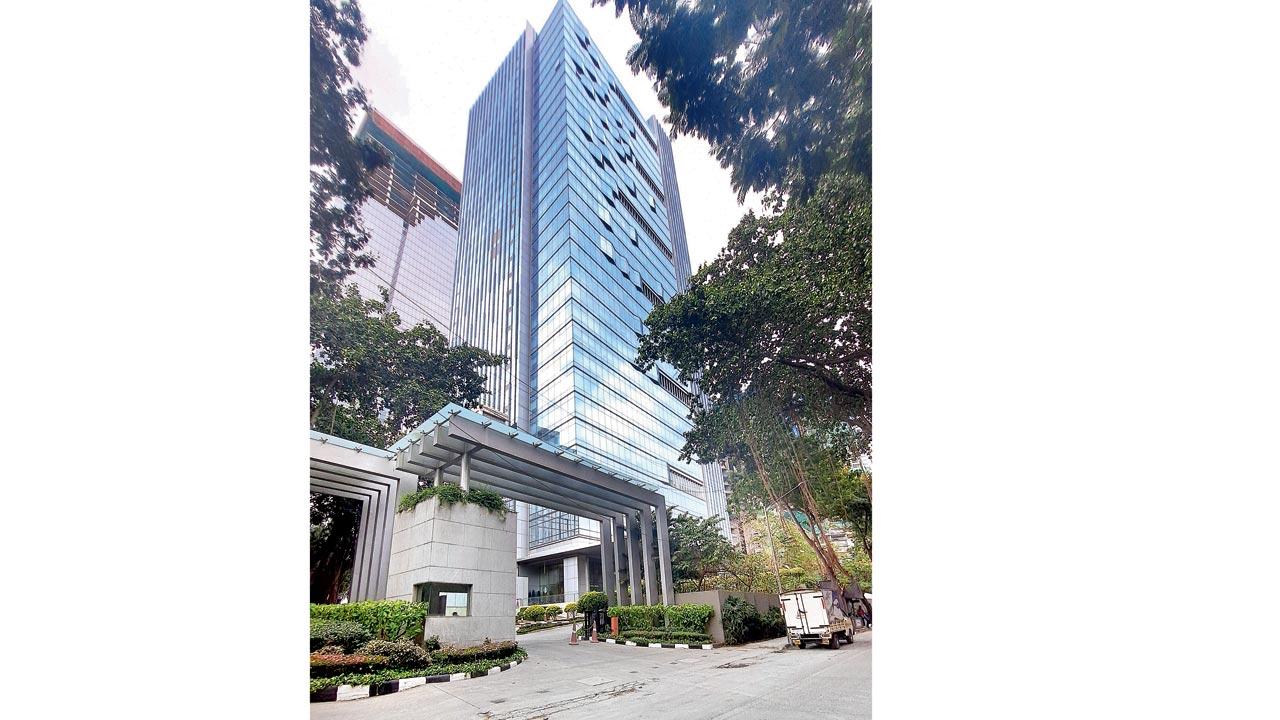 The office is at We Work Oberoi Commerz II, International Business Park, Oberoi Garden City, Goregaon (East). Pic/Samiullah Khan