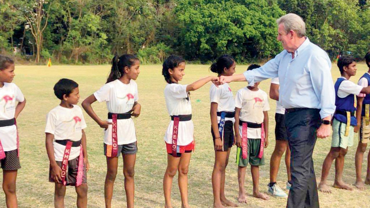 O’Farrell’s Twitter feed shows he is passionate about all things India. Seen here interacting with school students in West Bengal on West Bengal Day earlier this month. Pic Courtesy/Twitter