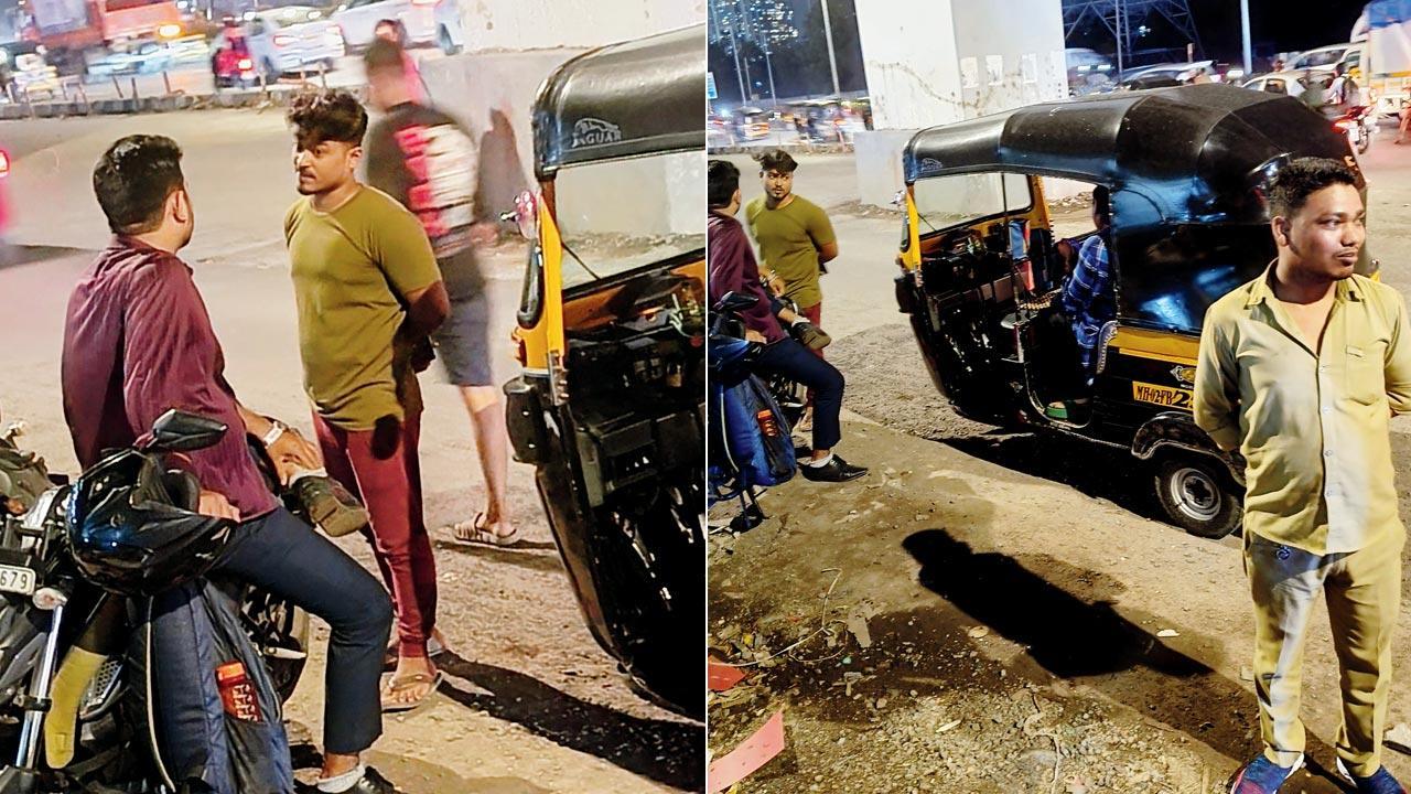 Youth from Dagdi chawl holds rickshaw, passenger hostage
