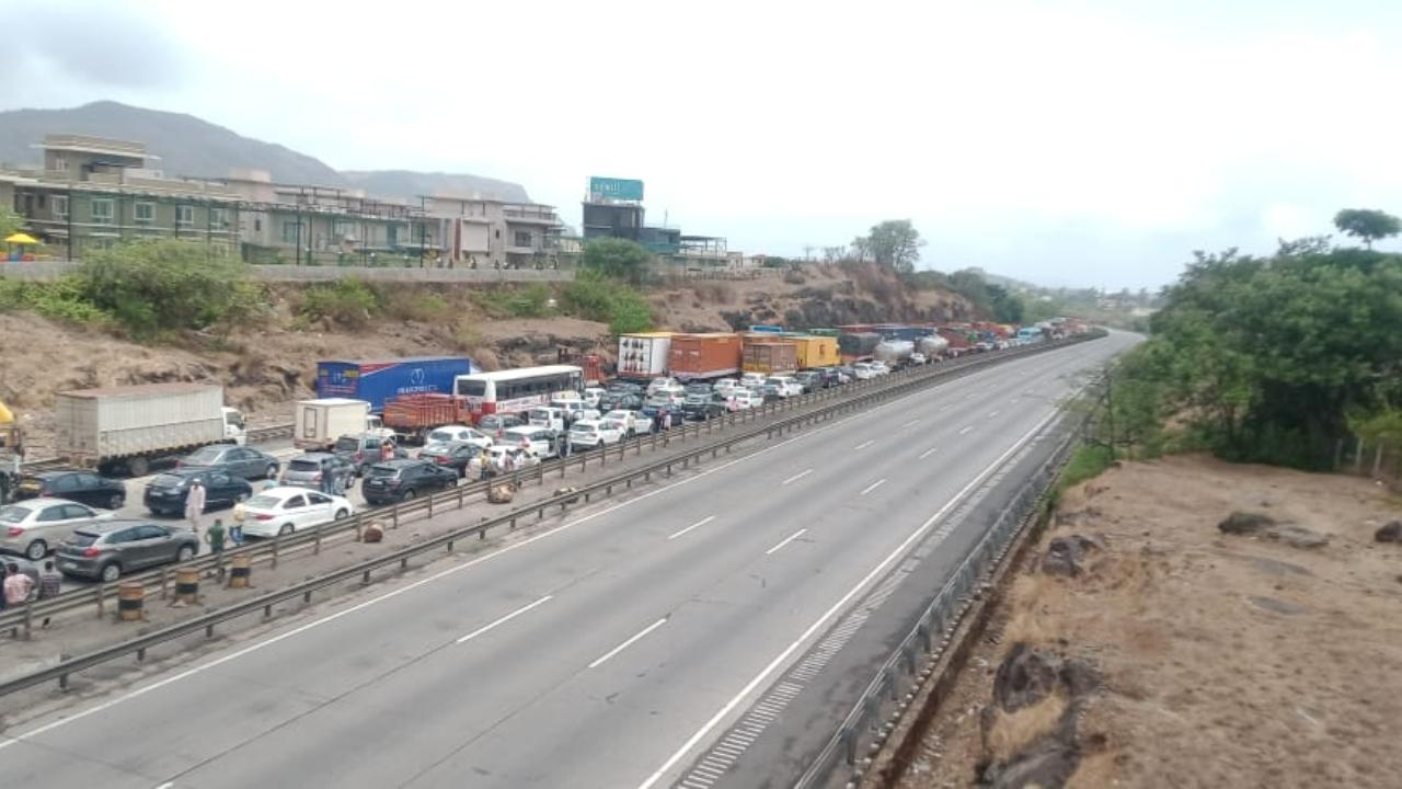 The state police, highway police, personnel from INS Shivaji and the fire brigade are at the spot and the fire has been brought under control, Fadnavis said. The traffic from one side of the highway has resumed. Another side will be opened soon. The situation is being monitored by the state, he added