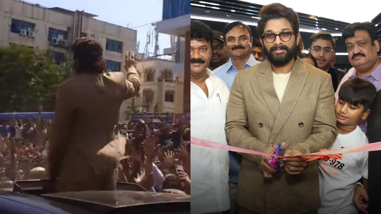 Allu Arjun's fan power at display as fans gather in large numbers for grand opening of AAA cinemas; watch