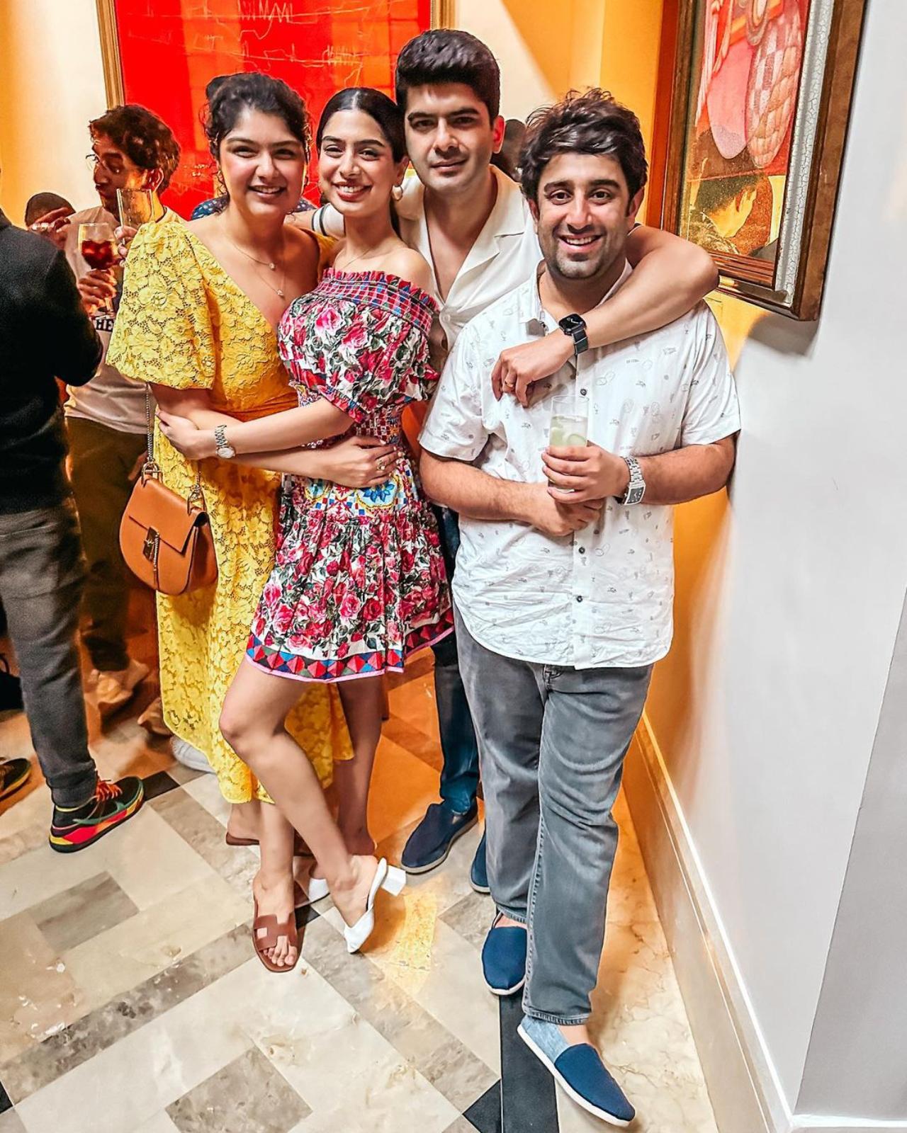 Anshula also shared a picture from the party where she is seen posing with Khushi Kapoor and her boyfriend Rohan Thakkar