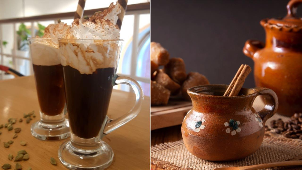At Smoke House Deli, chef Rollin Lasrado says to make the spiced coffee with ginger and cardamom, whereas Rohit Chadha, executive sous chef at JW Marriott Mumbai Juhu suggests giving a Mexican touch to your spiced coffee. Photo Courtesy: Smoke House Deli/JW Marriott Mumbai Juhu