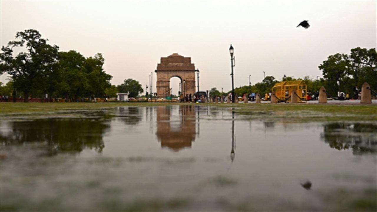 However mild, the rain left several areas submerged in water and traffic out of gear on many stretches in Delhi.
