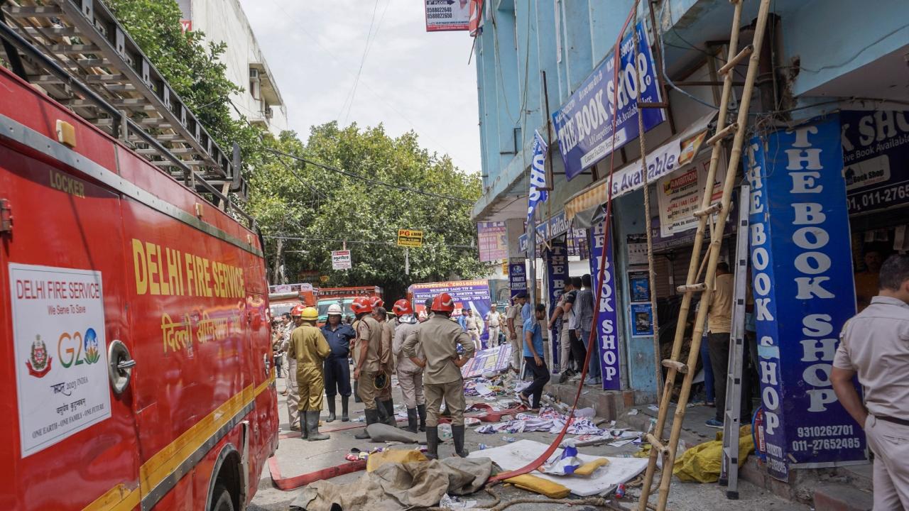 CM Arvind Kejriwal said there was no need to panic and the blaze was brought under control by the Delhi Fire Service