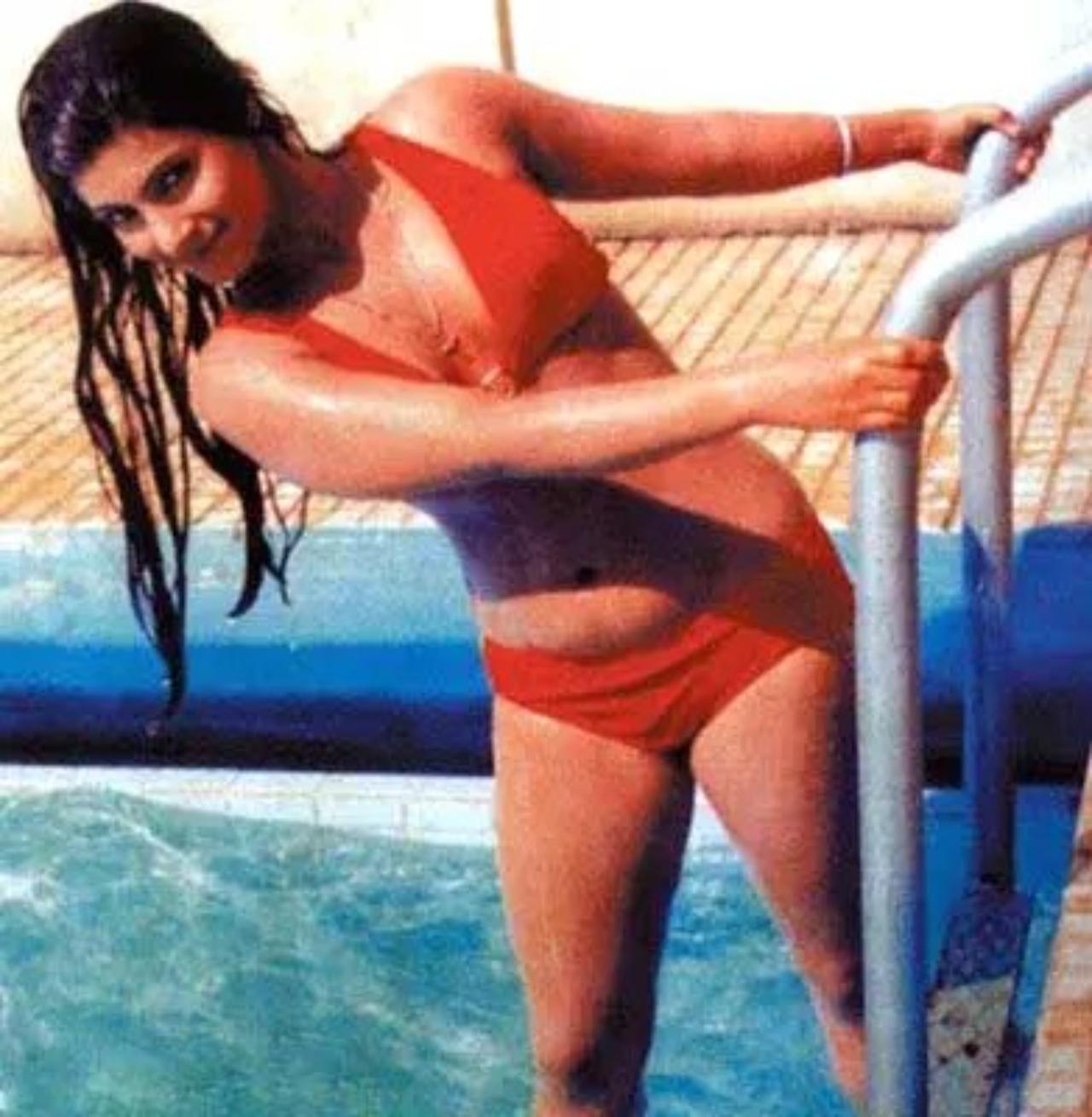 In picture: Dimple Kapadia in her debut movie 'Bobby' donning an orange bikini