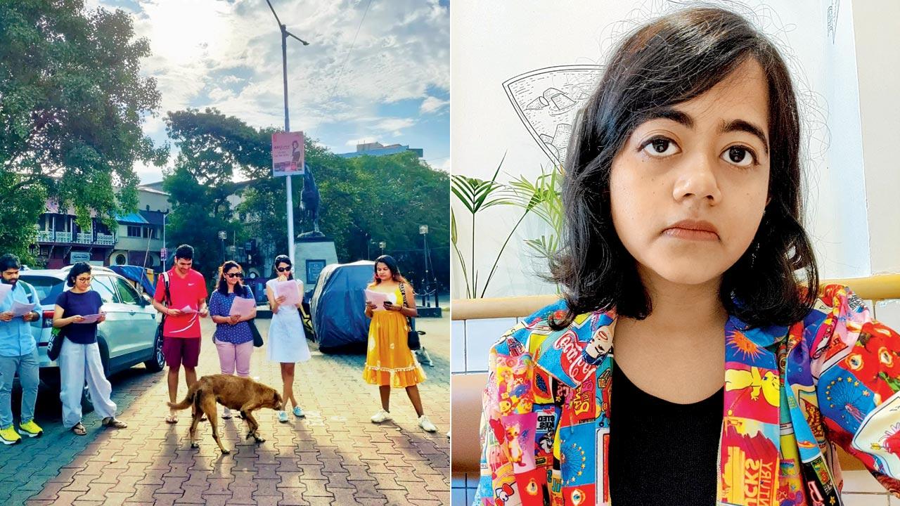 A previous city walk by the club; (right) Saranya Subramanian