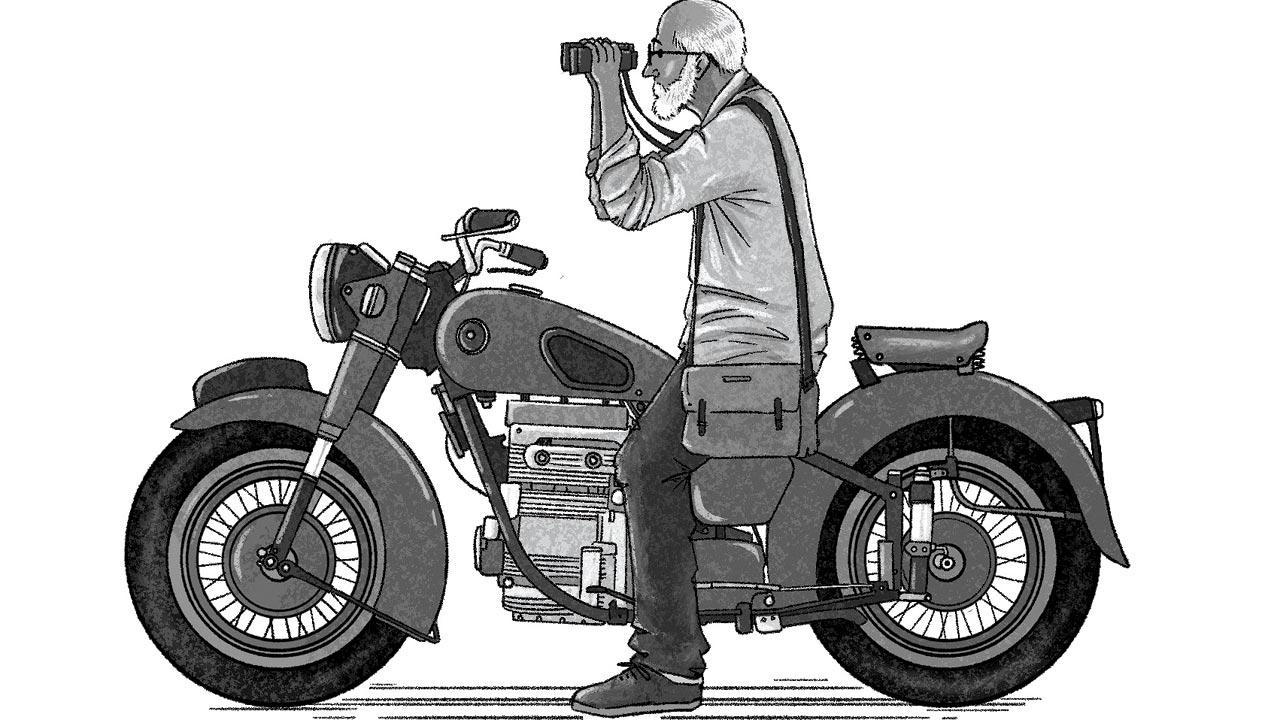 Illustration of Sálim Ali from the book. Image Courtesy/Rohan Dahotra