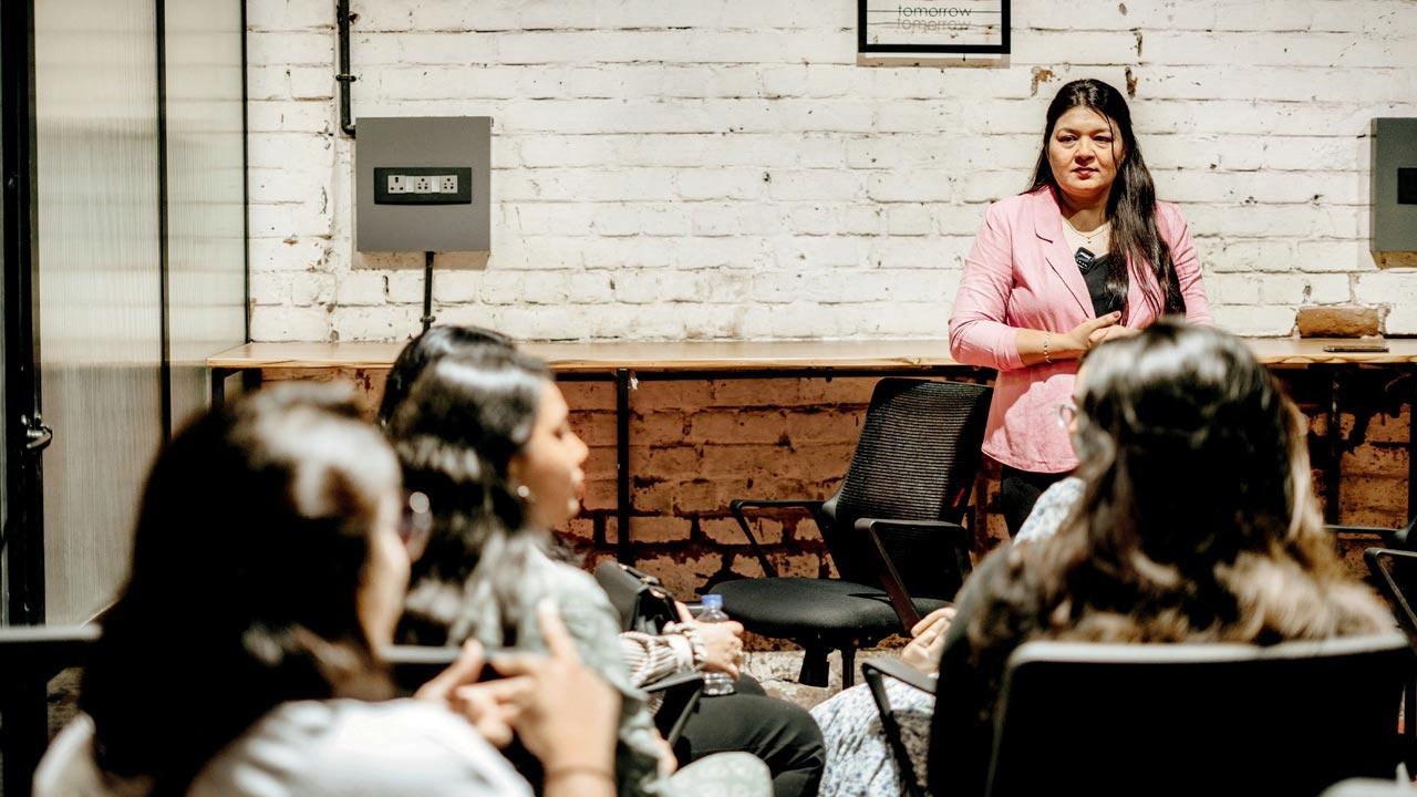 Women attend a session by WSC