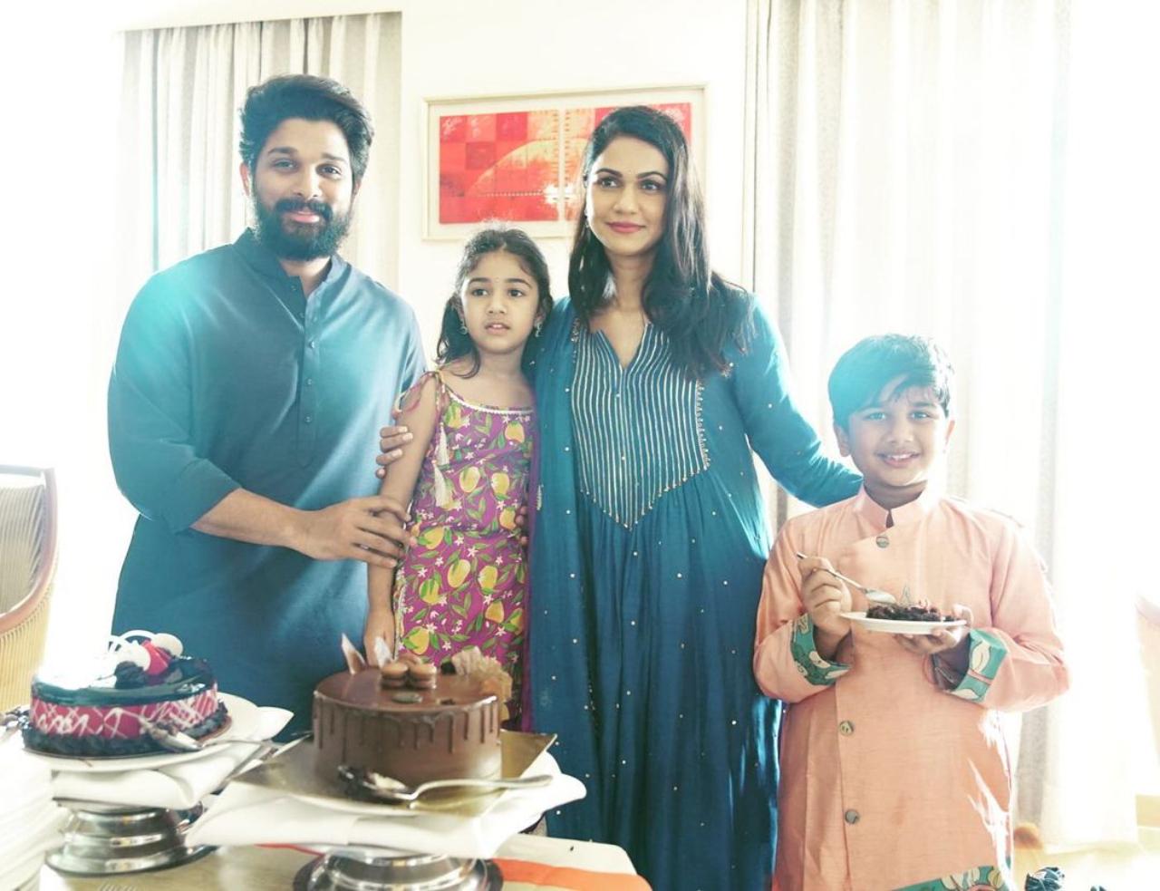Telugu film superstar Allu Arjun often posts pictures and videos featuring his kids on his Instagram handle. The actor married Allu Sneha Reddy on March 6, 2011. They have two children—a son, Ayaan, and a daughter, Arha. Their daughter Arha recently made her acting debut as a child artist in Samantha Ruth Prabhu's 'Shaakuntalam'