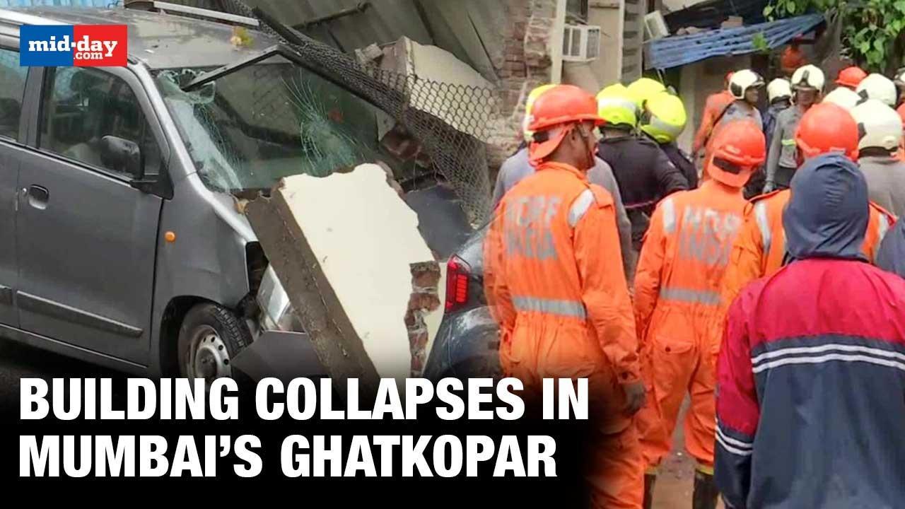 Ghatkopar Building Collapse: A portion of building collapses in Ghatkopar East