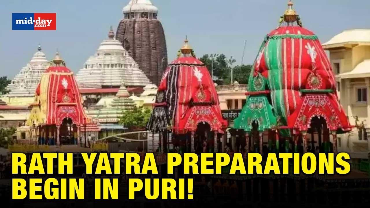 Chariot preparations begin in full swing for Jagannath Rath Yatra in Puri