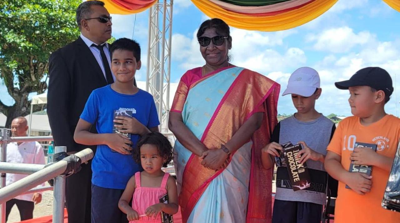 On the first leg of her state visit to Serbia and Suriname, President Droupadi Murmu arrived in Paramaribo, Suriname on June 4. She was welcomed at the Johan Adolf Pengel International Airport with full state honours by Suriname's President Chandrikapersad Santokhi, the official release of Rashtrapati Bhavan read