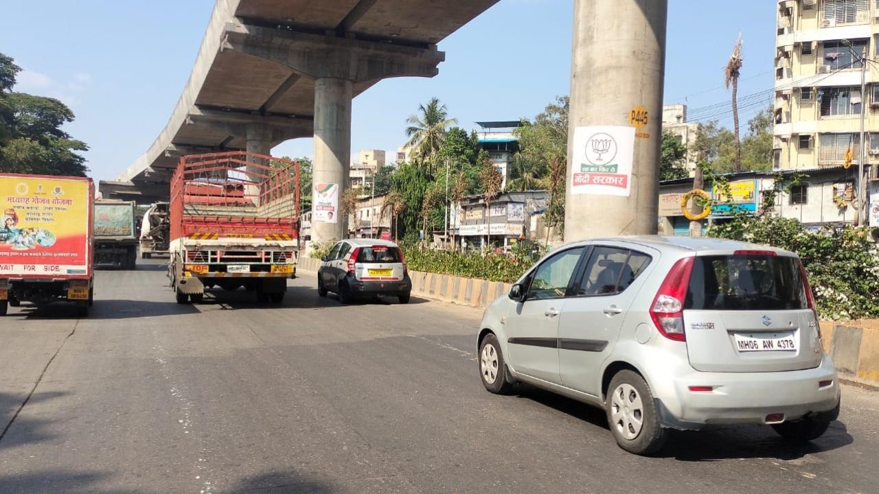 Mumbai: Posters emerge on Metro 6 now, as babus turn a blind eye