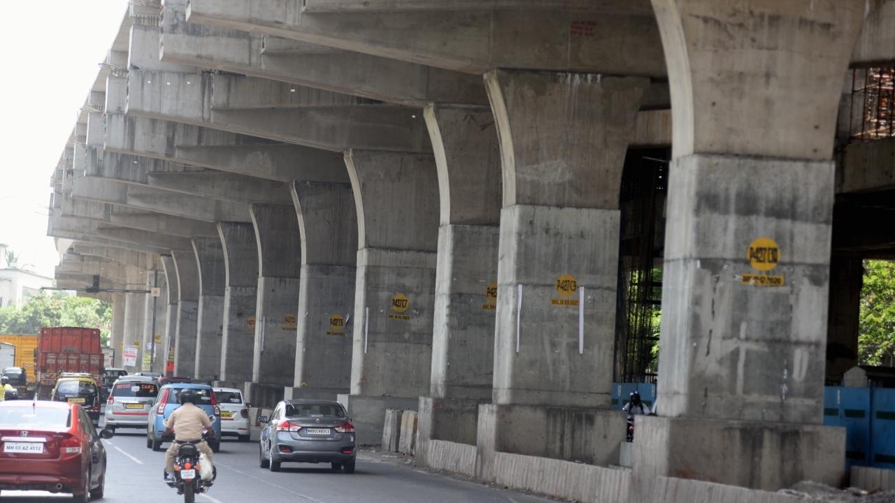 “We have removed stickers and posters that were illegally pasted on pillars of Metro Line 6 near IIT Bombay. We would like to appeal to the people to avoid pasting any kind of posters or stickers on the pillars of the under-construction line,” said an MMRDA official
 